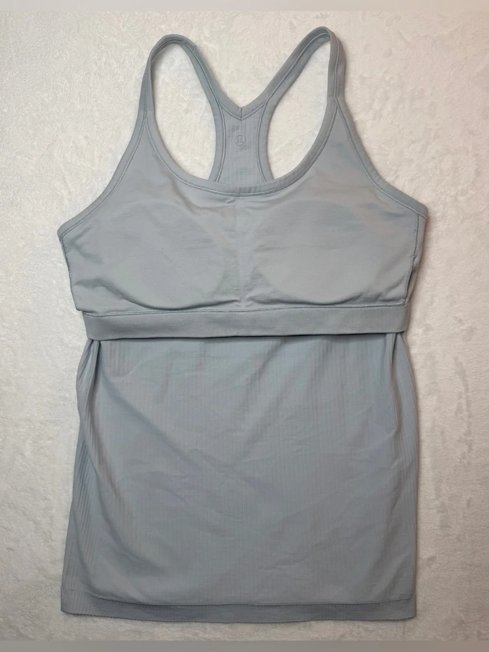 Lululemon Ebb To Street Tank Top *Light Support B/C Cup Starch Blue Sz 10 W1AX1S